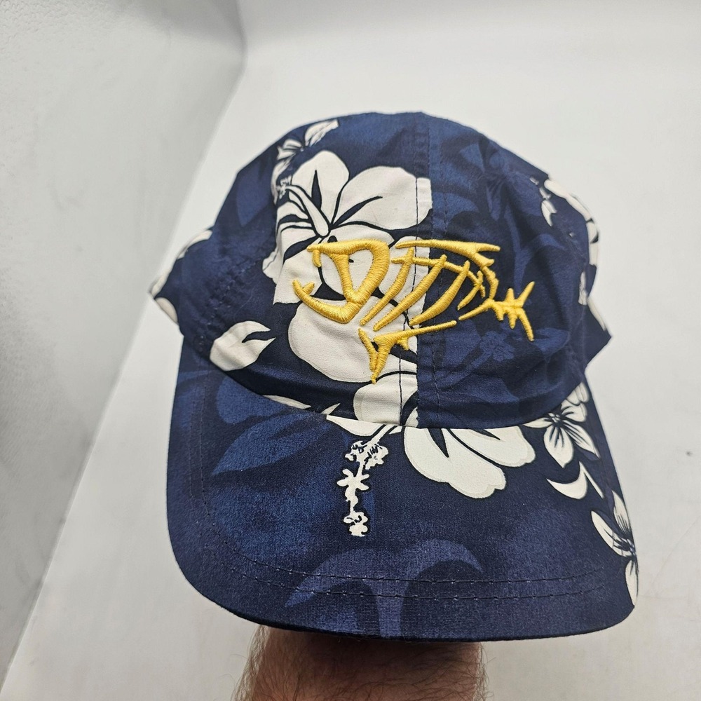 G.Loomis Hat Cap Strap Back Mens One Size Blue Hawaiian Floral Fishing